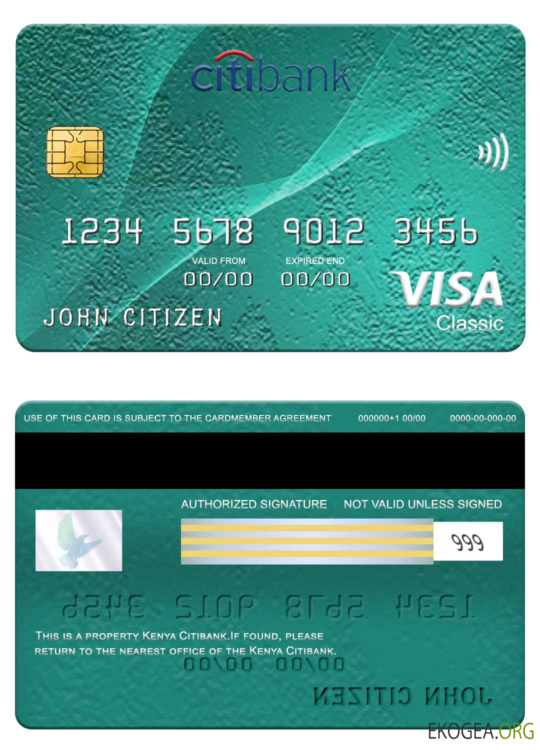 Carte visa classique Kenya Citibank